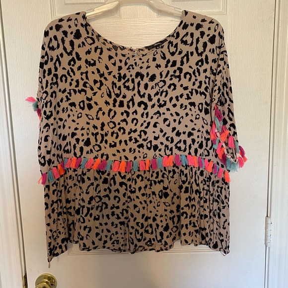 Leopard Tassel Top - Picture 1 of 1